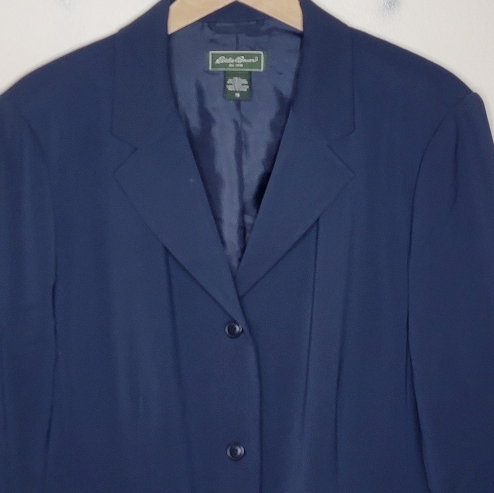 Eddie Bauer Dark Navy Blue Blazer Size 18 - Picture 2 of 5